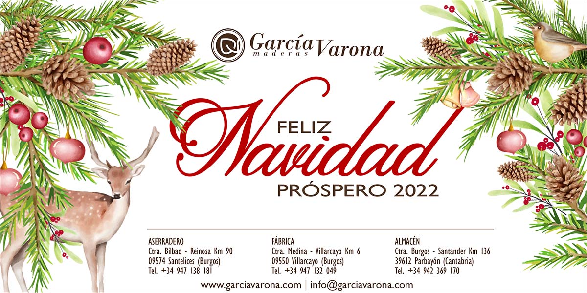 Maderas García Varona os desea Feliz Navidad